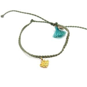 Pura Vida Gold Maple Leaf Bracelet